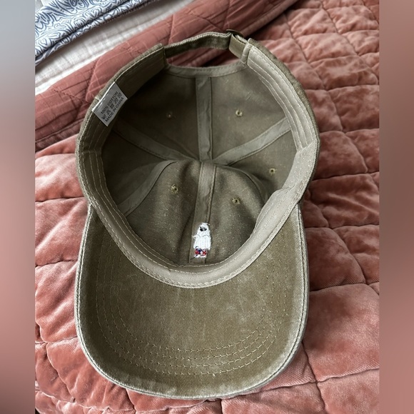 Ghost In Socks Embroidered Baseball Hat Khaki - Picture 5 of 7